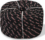 vidaXL Knitted 8mm Polypropylene Rope 500m Μαύρο