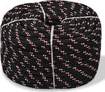 vidaXL Knitted 6mm Polypropylene Rope 500m Μαύρο