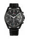 Tommy Hilfiger Baker Uhr Chronograph Batterie mit Schwarz Lederarmband