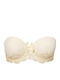 Strapless Bra with Light Padding Underwire Beige