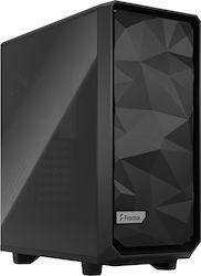 Fractal Design Meshify 2 Compact Dark Tempered Glass Gaming Midi Tower Computer Case with Window Panel Black