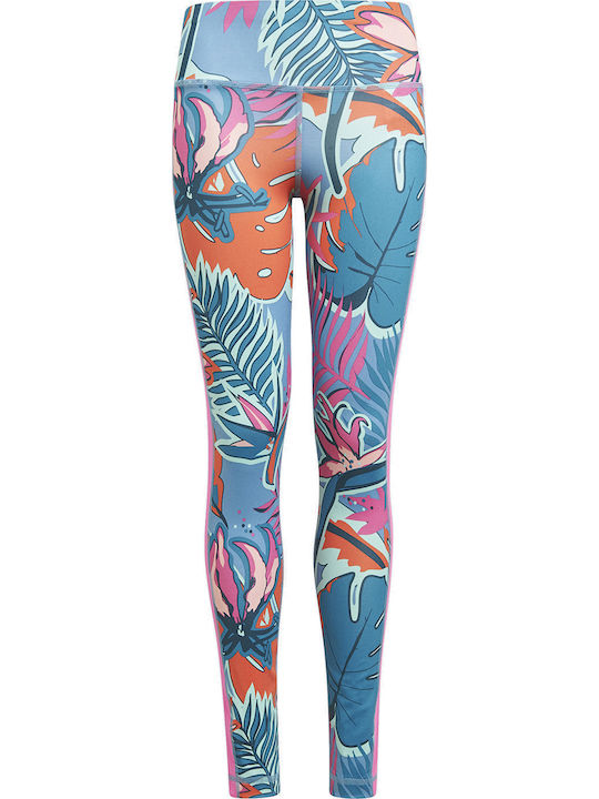 Kids Legging Sports Long Light Blue Aeroready