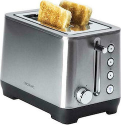 Cecotec BigToast Extra Double Φρυγανιέρα 2 Θέσεων 1000W Inox