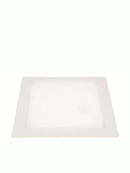 Eurolamp Square Recessed LED Panel 20W with Warm White Light 22.5x22.5cm