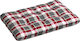 vidaXL Pernă pentru Canapea de Paletă Red Plaid 120x80cm. 314421