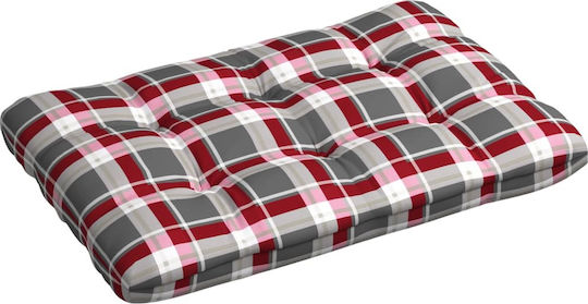 vidaXL Pernă pentru Canapea de Paletă Red Plaid 120x80cm. 314421