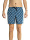 Paco & Co Men's Swimwear Bermuda Blue with Patterns