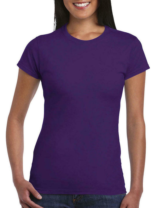 Gildan 64000L Werbe-T-Shirt in Lila Farbe 64000L-081