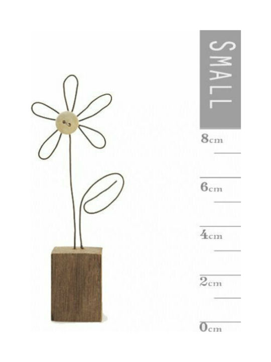 Synchronia Wooden Flower Table Decor 2x2x11cm