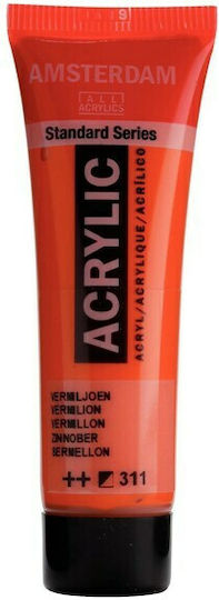 Royal Talens Amsterdam All Acrylics Standard Acrylic Paint Set Vermillion 311 20ml 1pcs