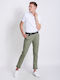 Victory Miami Men's Trousers Chino Elastic in Slim Fit Khaki