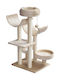 Pawhut Δέντρο Γάτας - Ονυχοδρόμιο Cat Scratching Post Cat Tree Μπεζ In Beige Colour 50x40x105 cm D30-191