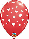 Set of 6 Balloons Latex Red Valentine's Day 27cm