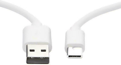 Cabletime C160 Regular USB 2.0 3A Cable USB-C male - USB-A male Λευκό 1m