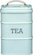 Kitchen Craft Vase for Tea with Airtight Lid Metallic Blue 11x17x17cm