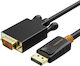 Cabletime Cable DisplayPort male - VGA male 1080p 3m Μαύρο