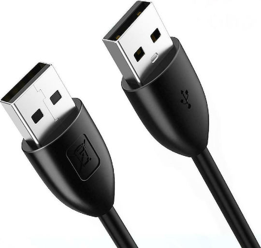 Cabletime USB 2.0 Cable USB-A male - USB-A male Μαύρο 1.5m