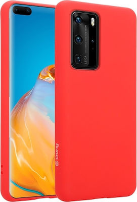 Crong Color Premium Back Cover Σιλικόνης Κόκκινο (Huawei P40 Pro)