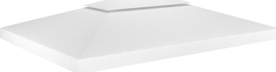 vidaXL Κάλυμμα για Κιόσκι 2 Επιπέδων 310gr/m² Λευκό με Επίστρωση PVC 3x4m