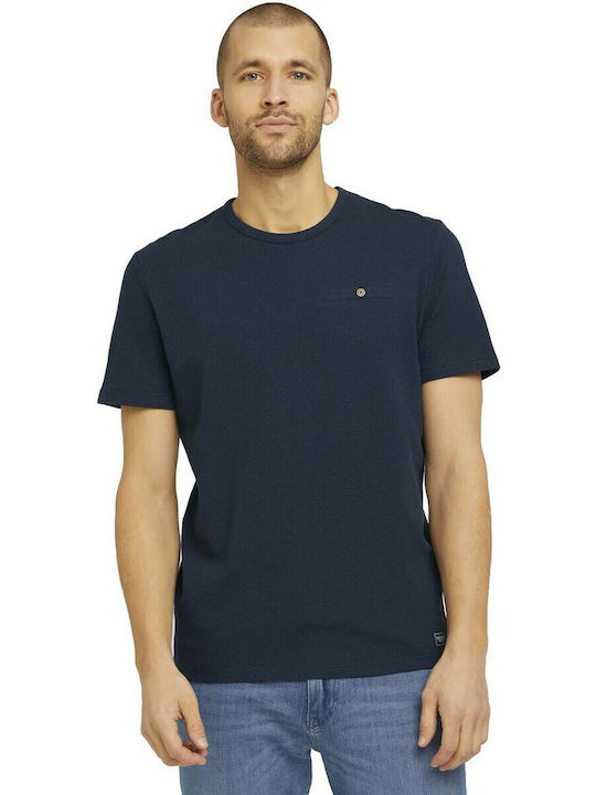 Tom Tailor Men's Short Sleeve T-shirt Navy Blue 1025430-10302
