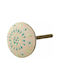 Synchronia Antique Knob Furniture made of Ceramic Blue / White D40mm NADK132 1pcs