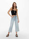 Women's Summer Crop Top Cotton with Straps Black