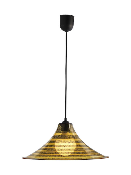 ArkoLight Kids Plastic Single Ceiling Light E27 Plexiglass Orange 25W 38x24cm