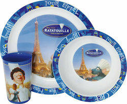 Ango Feeding Set Ratatouille made of Plastic Blue 3pcs for 6+ months