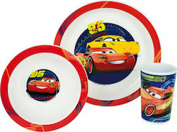 Ango Feeding Set Cars made of Plastic Red 3pcs for 6+ months