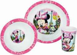 Ango Feeding Set Minnie made of Plastic Pink 3pcs for 6+ months