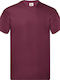 Fruit of the Loom Original T Men's Short Sleeve Promotional T-Shirt Burgundy
