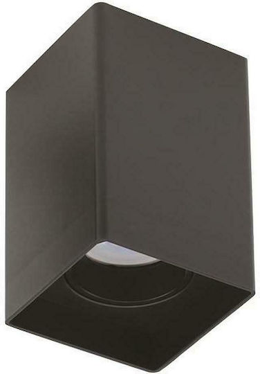 Eurolamp Μονό Σποτ με Ντουί GU10 σε Μαύρο Χρώμα