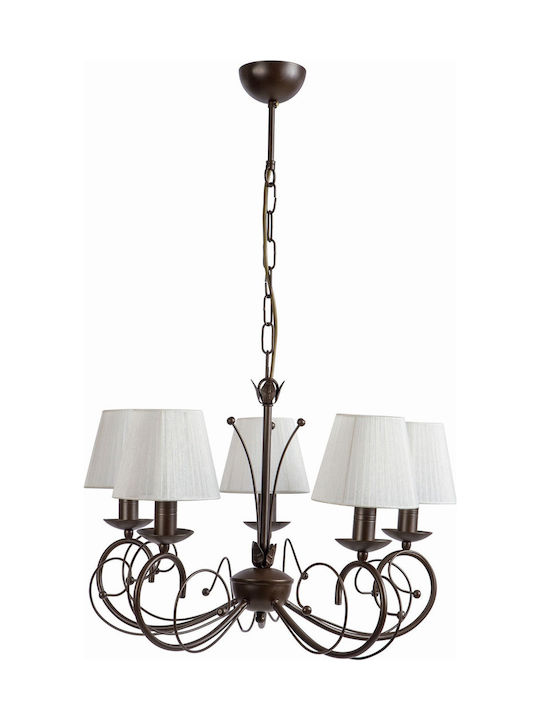 ArkoLight Chandelier Lampshade 5xE14 Brown 1362-2/5-Α