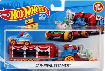 Mattel Νταλίκα Car-Nival Steamer Truck Hot Wheels Car-Nival Steamer Red for 3++ Years