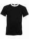 Fruit of the Loom Valueweight Ringer T Men's Short Sleeve Promotional T-Shirt Black/White
