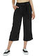 Women's High-waisted Fabric Trousers in Palazzo Fit Black