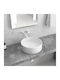 Karag LT3134 Επικαθήμενος Νιπτήρας Πορσελάνης 35.5x35.5x12cm White Matt