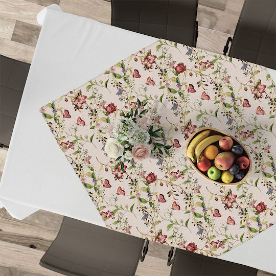 Lino Home Tischdecke Fluture 901 Beige 90x90cm