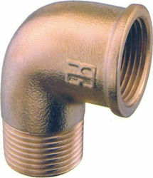Lalizas Pipe Elbow Fitting Brass 3/8" Male/Female 90063