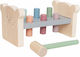 Jabadabado Hammer Toy Wooden Bench With Cylinders And Hammer Teddy made of Wood for 18++ Months