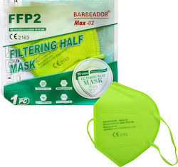 Max Barbeador Max-02 Filtering Half mask FFP2 Mască de protecție FFP2 Verde 20buc