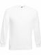 Fruit of the Loom Classic Raglan Men's Long Sleeve Promotional Sweatshirt White