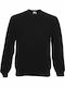 Fruit of the Loom Classic Raglan Ανδρικό Διαφημιστικό Φούτερ σε Μαύρο Χρώμα