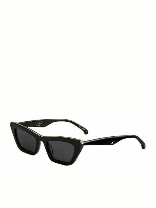 Oscar & Frank Fae Sunglasses Μαύρα with Acetate Frame & Black Lens
