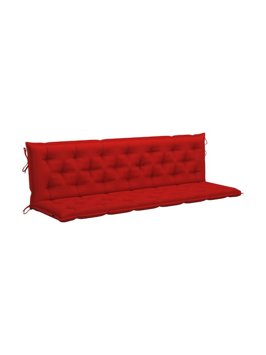 vidaXL Garden Swing Cushion with Backrest Red 2...