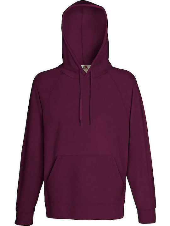 Fruit of the Loom Lightweight Ανδρικό Διαφημιστικό Φούτερ Burgundy