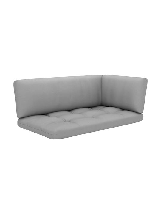 vidaXL Pallet Sofa Cushion Gray 3pcs