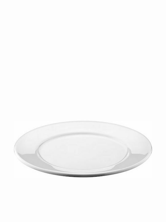 Plast Port Plate Shallow Plastic White with Diameter 23cm