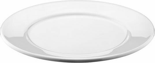 Plast Port Plate Shallow Plastic White with Diameter 23cm