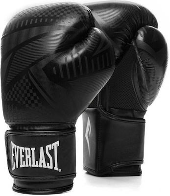 Everlast Spark Synthetic Leather Boxing Competition Gloves Black